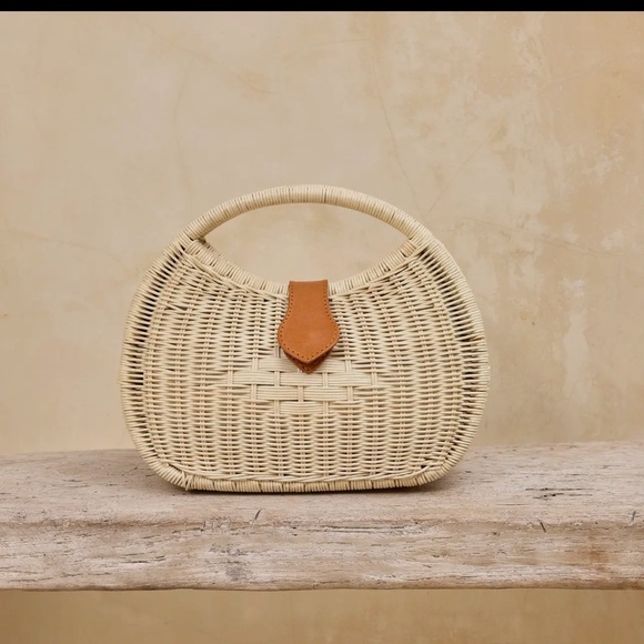 Ivory Rattan Eclipse Handbag - Picture 3 of 3
